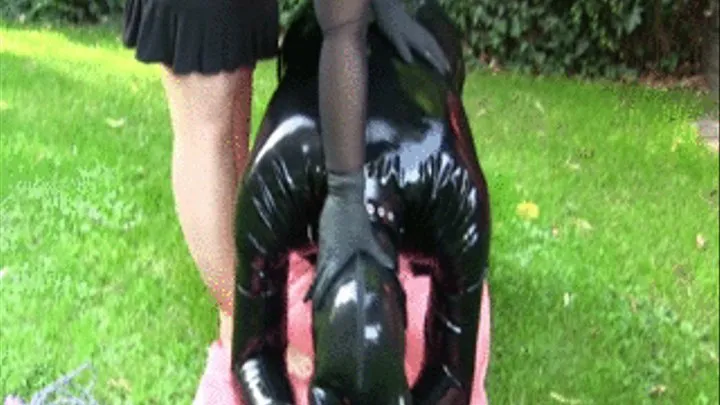 Brutus the Rubber - Outdoor tease & denial