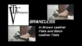 Brakeless on a Hill with Brown Leather Flats and Black Leather Flats