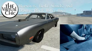 Burnouts, Brake Stands, and Donuts Black Ballet Flats