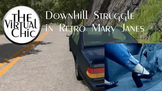 Downhill Struggle in Retro Mary Janes