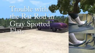 Trouble with the Rat Rod in Gray Spotted Flats