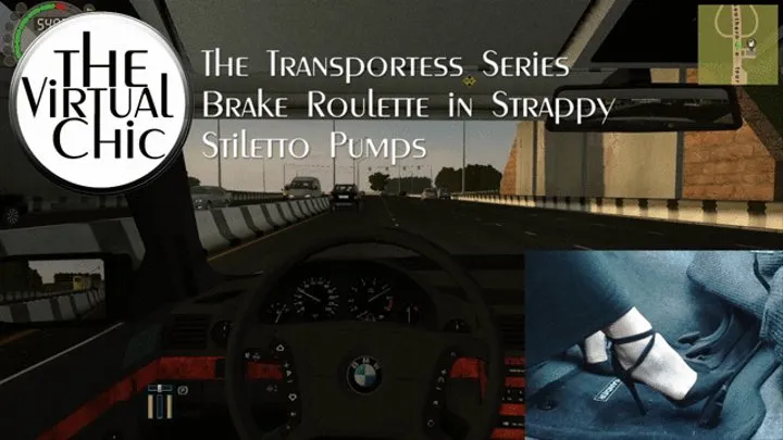 The Transportess Series: Brake Roulette in Strappy Stiletto Pumps