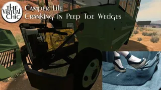 Camper Life: Cranking in Peep Toe Wedges