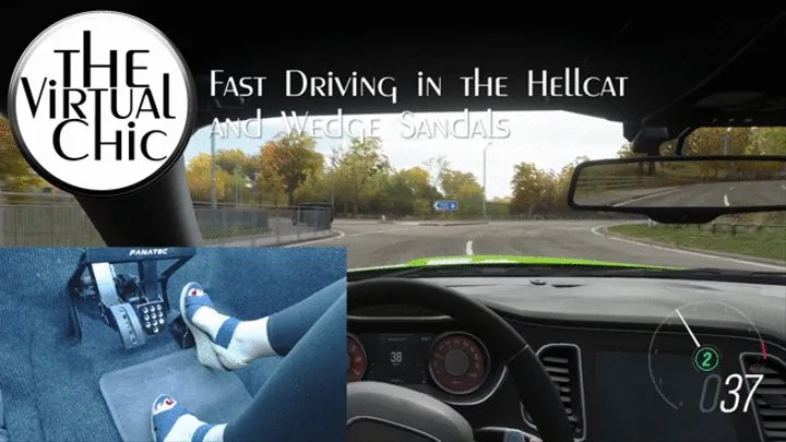 Fast Driving in the Hellcat and Wedge Sandals