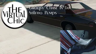 Groovy Chase in Tan Stiletto Pumps