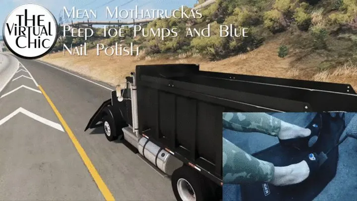 Mean Mothatruckas: Peep Toe Pumps and Blue Nail Polish