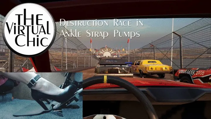 Destruction Race in Ankle Strap Pumps