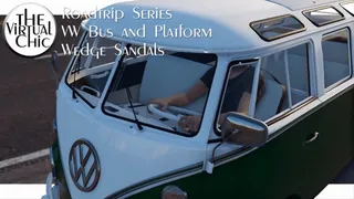 Roadtrip Series: VW Bus and Platform Wedge Sandals