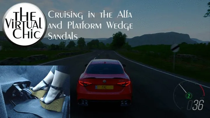 Cruising in the Alfa and Platform Wedge Sandals