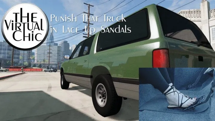 Punish That Truck in Lace Up Sandals