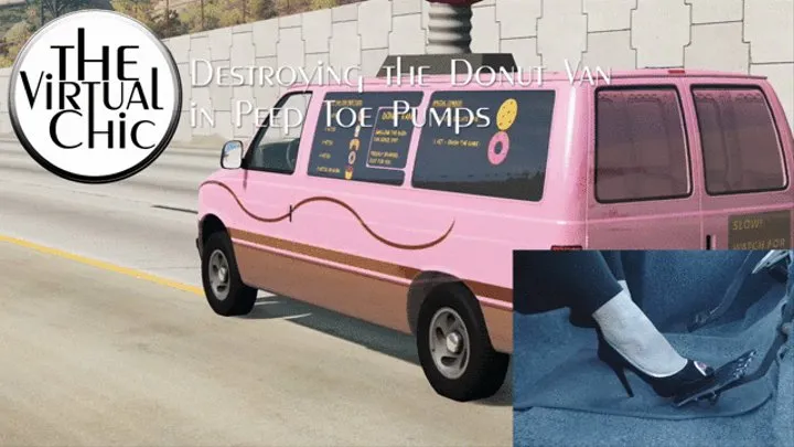 Destroying the Donut Van in Peep Toe Pumps