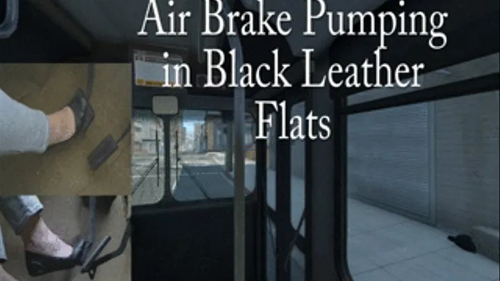 Air Brake Pumping in Black Leather Flats