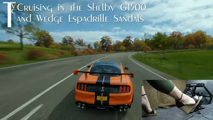 Cruising in the Shelby GT500 and Wedge Espadrille Sandals