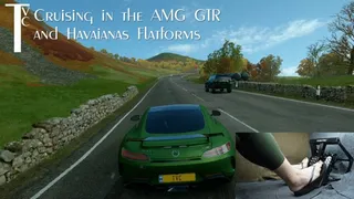 Cruising in the AMG GTR and Havaianas Flatforms