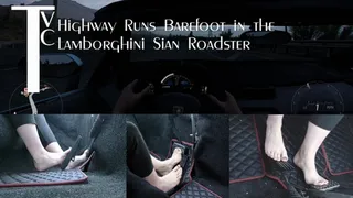 Highway Runs Barefoot in the Lamborghini Sian Roadster