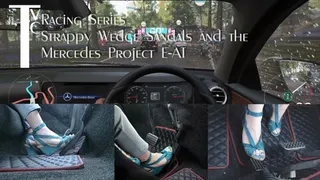 Racing Series: Strappy Wedge Sandals and the Mercedes Project E AT