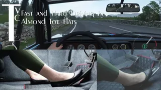 Fast and Hard Driving in Almond Toe Flats