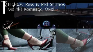 Highway Runs in Red Stilettos and the Koenisegg One:1