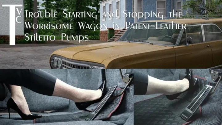 Starting and Stopping the Worrisome Wagon in Patent Leather Stilettos Pumps