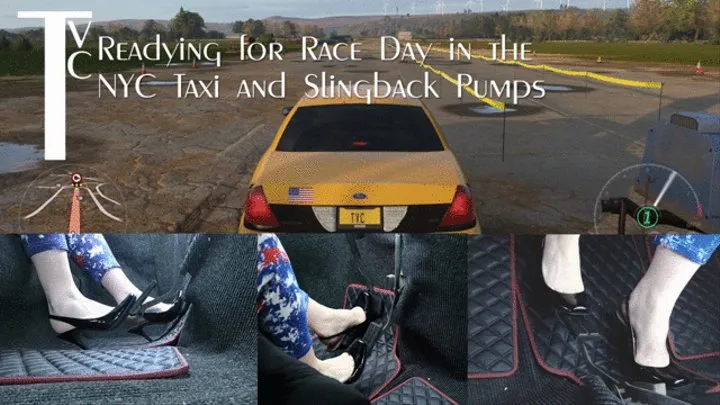 Readying for Race Day in the NYC Taxi and Slingback Pumps