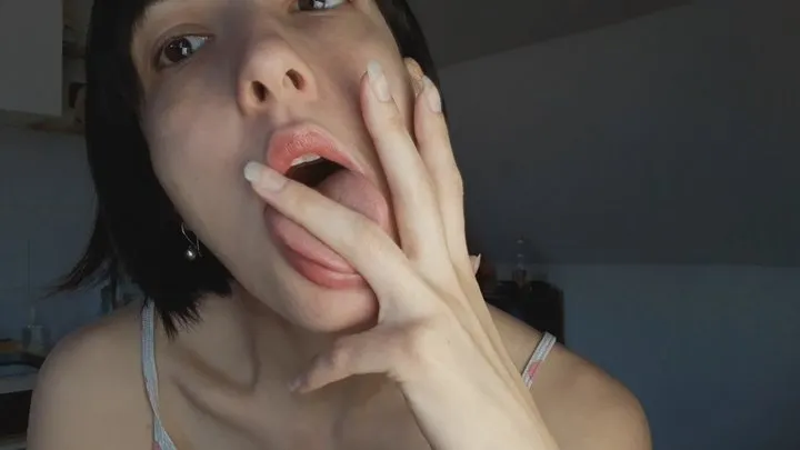 fingers and tongue