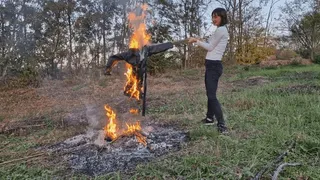 Burning Leather Clothing