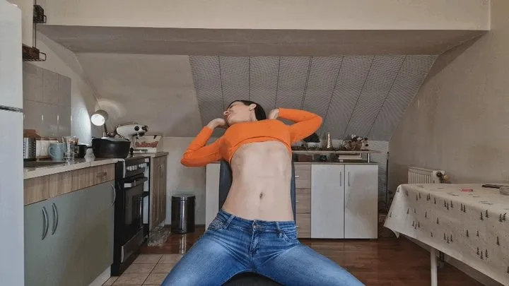 Belly stretching and neck enjoyment