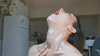 oiled neck seduction