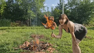 Teddy Bear On Fire