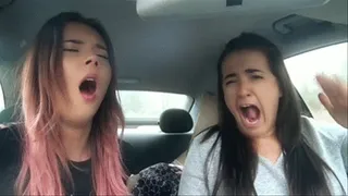 Car yawning and two lesbians