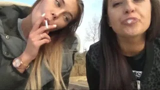 Double girls smoking