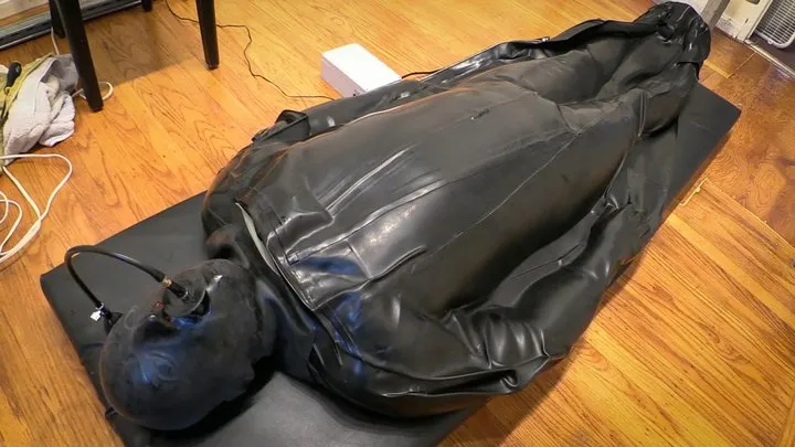 The Vacuum Sack Experience - Mark and Elise Graves - Elise Guides Her Rubber-Loving Friend through his first Rubber Vacuum Sack Experience - gag - vibrator - teasing