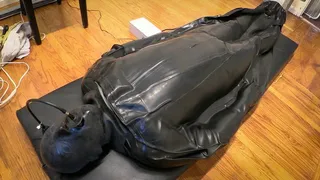 The Vacuum Sack Experience - Mark and Elise Graves - Elise Guides Her Rubber-Loving Friend through his first Rubber Vacuum Sack Experience - gag - vibrator - teasing