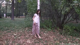 Sexy beauty Anastasia with funny toes and very soft soles in a public park (Part 5 of 6)