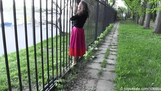 Cheerful brunette in a red skirt (Part 6 of 6)