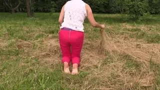 Mature girl in pink pants (Part 3)