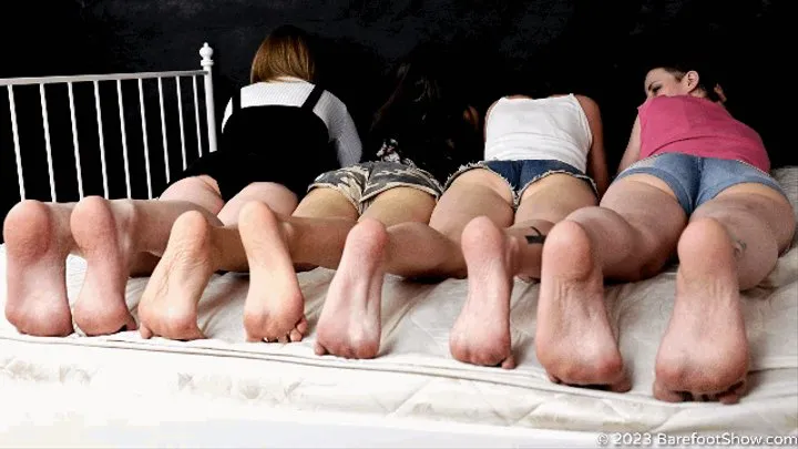 Wall of feet of Angelina, Galina, Lyana and Zlata (Part 6 of 6) #20230109