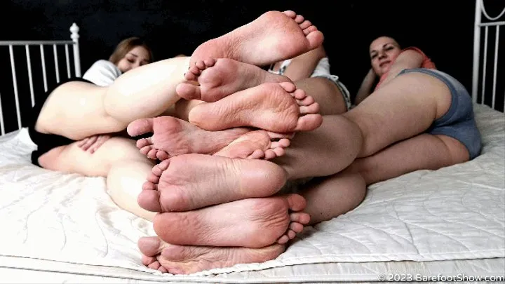 Wall of feet of Angelina, Galina, Lyana and Zlata (Part 4 of 6) #20230109