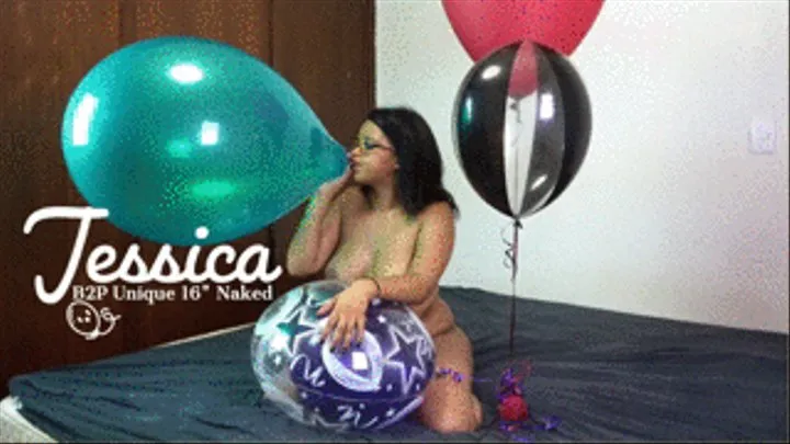 Jessica Orgasming while blowing Unique 16" to pop -