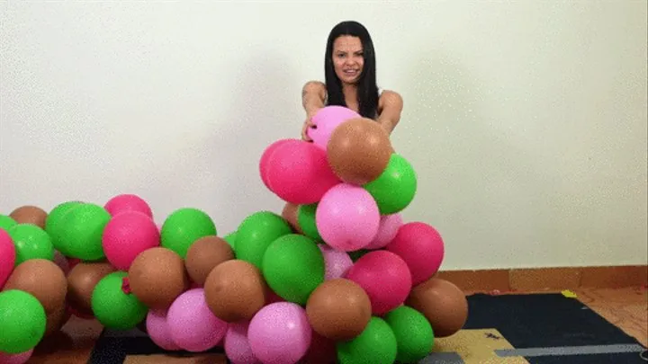 Paola Nail pop your Last "columns of balloons"