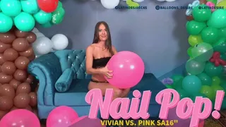 Vivian Play and Nail Pop Pink Balloons