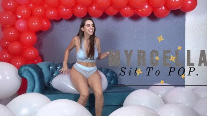 Myrcella Sit pop white 16" balloons