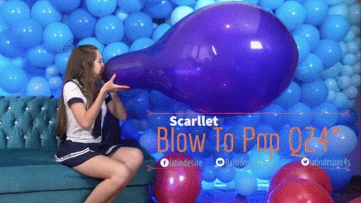 Scarllet Blow to Pop Q24" Rare Balloon