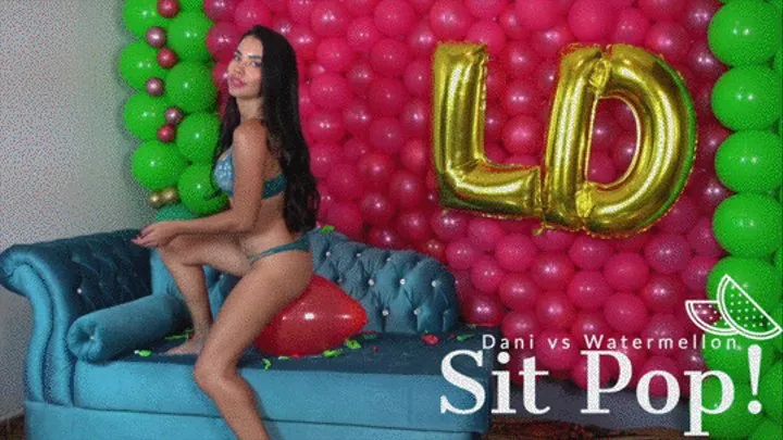 Dani Sit Pop Watermelon Print Balloons