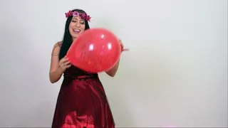The Nail pop Reaction... Amy Against Watermelon balloons