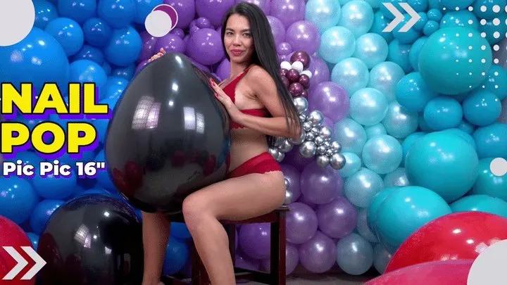 Queen Dani's Throne of Destruction: Sensual Popping with Black and Red Balloons