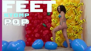 Beatriz's Mesmerizing Balloon Stomp Session