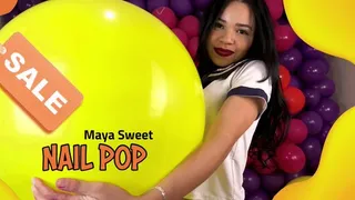 Sweet Schoolgirl Nail Pop Yelloow 16" balloons