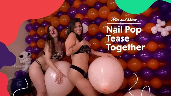 Alice and Kathy: Nail Pop Nude 16" balloons Together