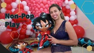 Amber Sexy Non Pop Play With Goku Mylar Foil Balloons